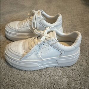 Steve Madden white platform sneakers